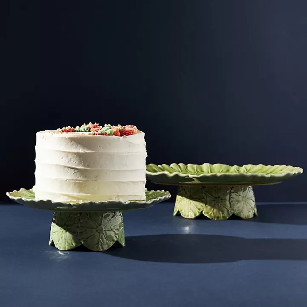 Nwt Anthropologie Small Lily Pad Cake Stand